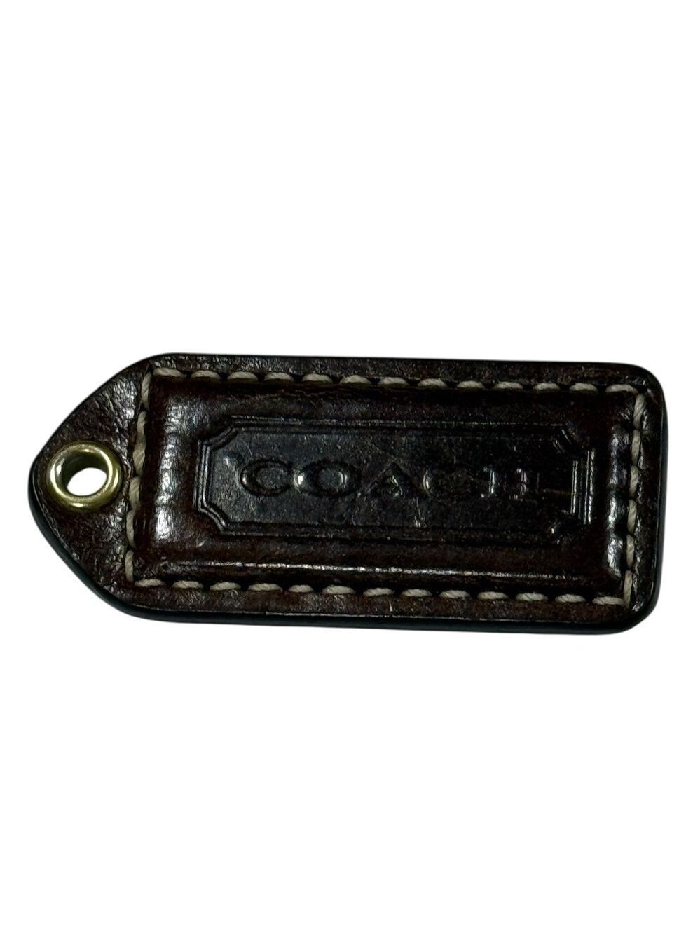 Coach Rectangle BROWN Hang Tag Replacement Purse Tag Handbag Charm